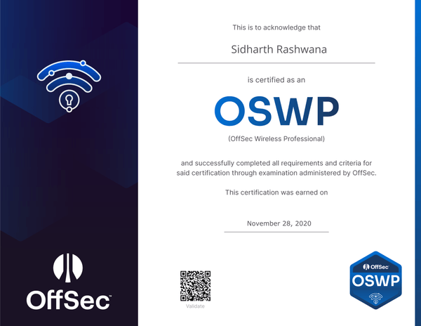 Offensive Security Wireless Professional (OSWP)
