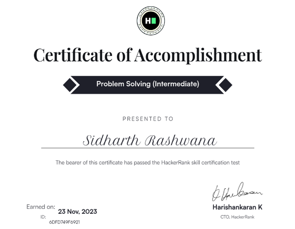 Problem Solving (Intermediate)